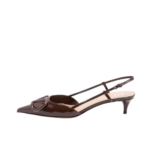 Valentino Garavani Vlogo Signature Узкий каблук Высокие каблуки 4CM Женские Коричневый