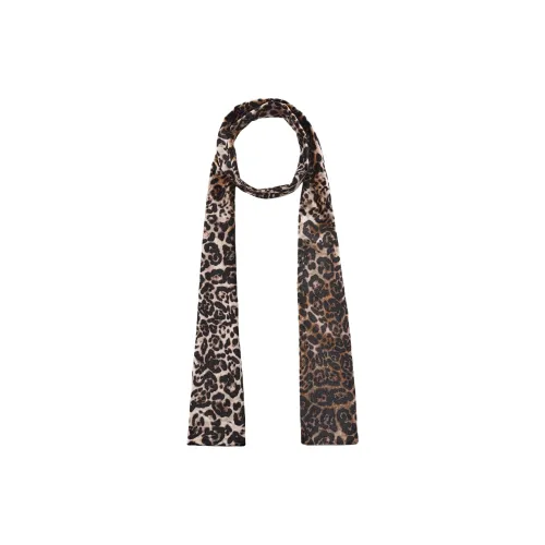 ZARA Полиэстер Трикотаж Шарфы Женские Коричневый Черный Светлый Бежевый