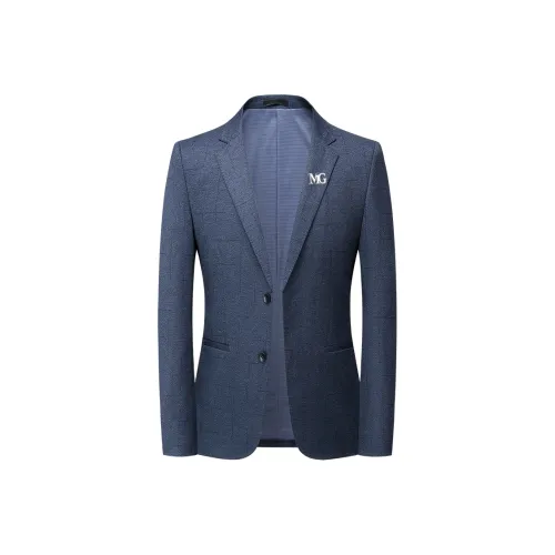 MG Темно-синий Синий Мужской Деловой костюм