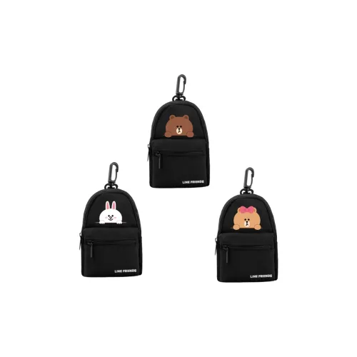 LINE FRIENDS Полиэстер Чехол для наушников Мини Унисекс Черный