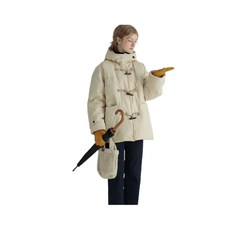 GIUHF Бежевый Абрикос Хлопковый пуховик Женский пуховик (пуховая куртка)