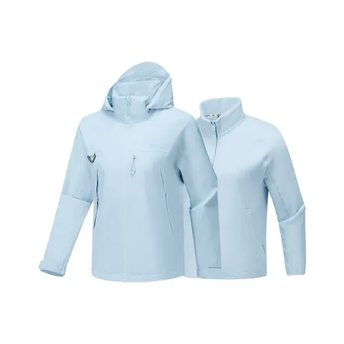 Skechers Водонепроницаемый Ветрозащитный Дышащий And Устойчивый к Износу Ветровка Женские Малыш Светло-Синий