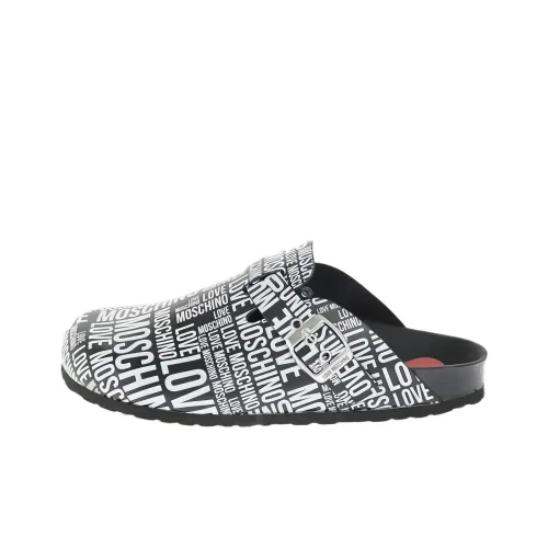 MOSCHINO Домашние тапочки Женские Белые Черные
