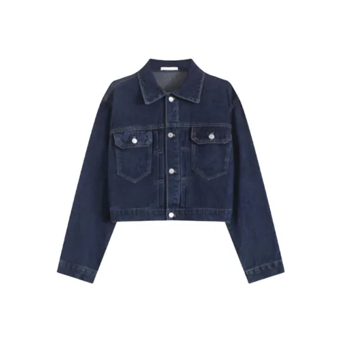 YICHEN Темно-синий женский джинсовые куртки