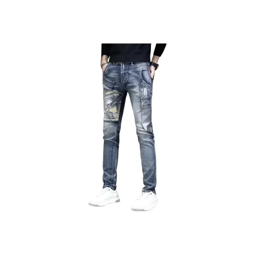 ZMHT Blue Unisex Jeans ZMHT Синий Унисекс Джинсы