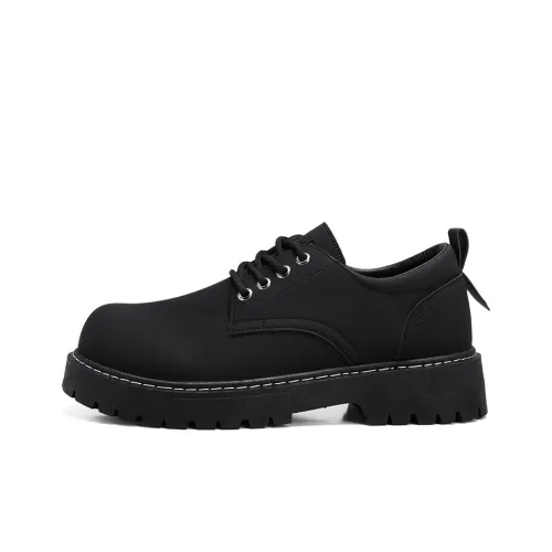 JX Chunky Derby Обувь Повседневная Кожаная Мужская Черная