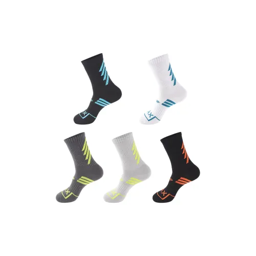 JINGYE Смешанные цвета 5 пар мужские носки до колена