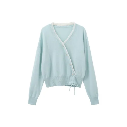 Another alley Прозрачный Холодно-голубой Женский Трикотаж