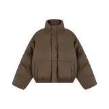 Коричневый хлопковый пуховик