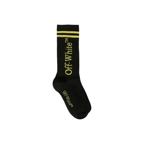 OFF-WHITE 1 Pack Black Kids Socks