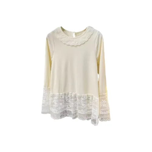 Wang Leshi Экрю Женские T-рубашки