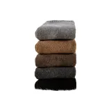 [5 пачек утолщенных 10% шерсть носки] Черный - Средне-серый - Светло-кофейный - Верблюжий - Светло-серый