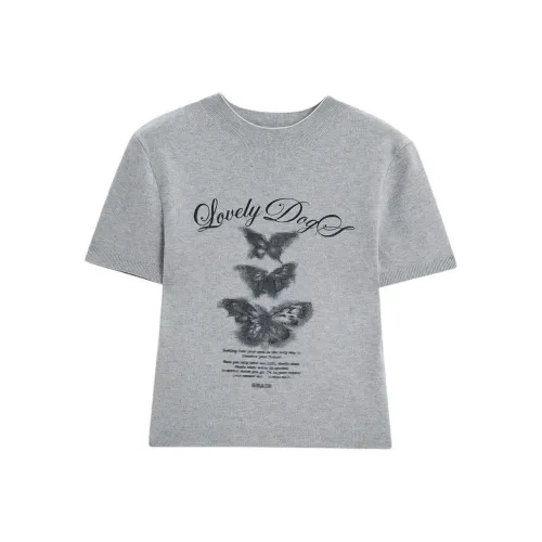 AIYIFU Серый Женский Короткий Топ