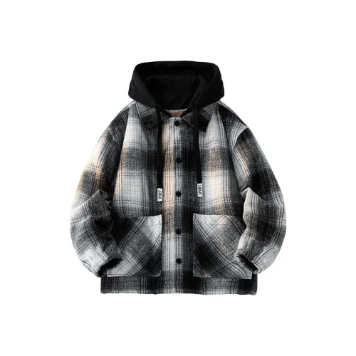 Tingqu Куртка Унисекс Черный Белый Клетка