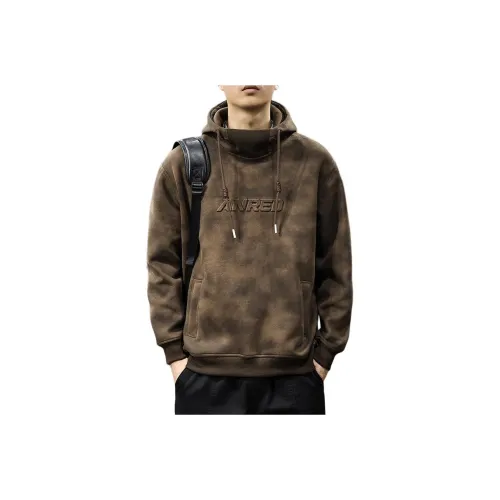 QIANJINNIU Чайный Умбра Мужской Свитшот