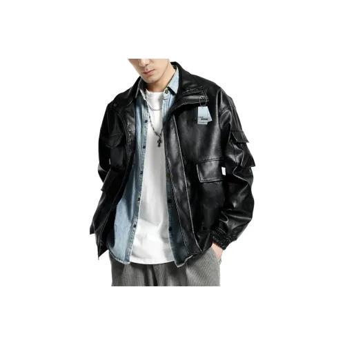Fakeyoung Кожа Куртка Унисекс