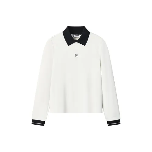 FILA Изумруд Облачный Белый Женские T-рубашки