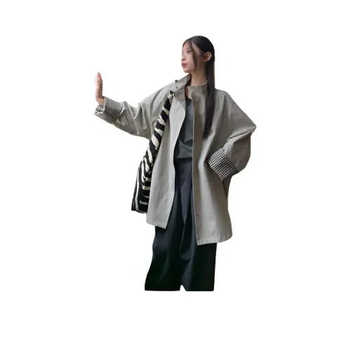 PZHK Светлый Средний Серый Топ Женский Тренч