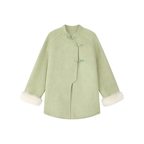 VKXOW Зеленое Женское Пальто