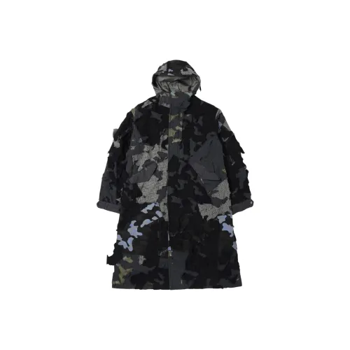 Yohji Yamamoto Человеческая бензопила Коллаборация FW25 Ground Y Пальто Унисекс