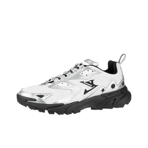 LOUIS VUITTON Runner Tatic Устойчивый к истиранию Низкий Топ Спортивная Повседневная Обувь Мужская Серебряный