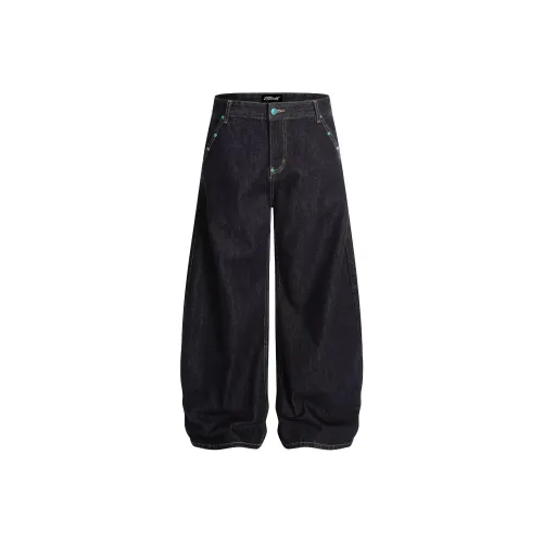 WELTER EXPERIMENT Темно-синий Унисекс Джинсы