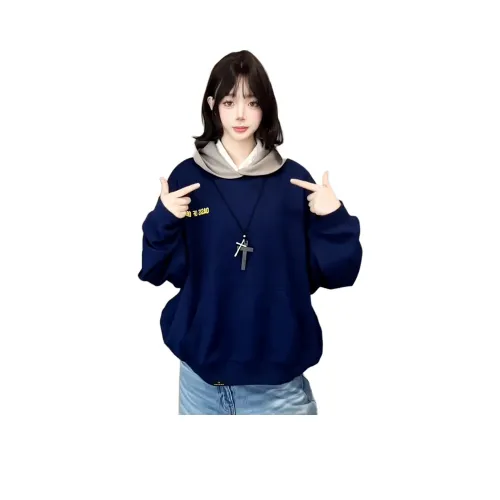 TR Темно-синий Синий Унисекс Свитшоты