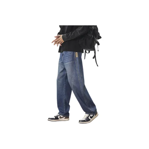 ENPofficial Винтажные синие мужские джинсы