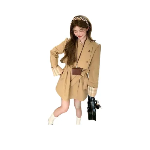 BONAS Хаки Без аксессуаров Женское пальто