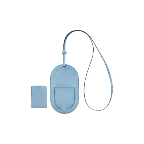 HERMES In The Loop Mysore Шевро Свиной нос Картхолдер Чехол для телефона Большой Женские Небесно-голубой