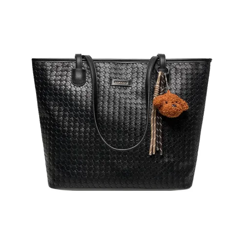 AOKANG ПУ (полиуретан) Сумка через плечо Большая Женская Классическая Черная Экрю