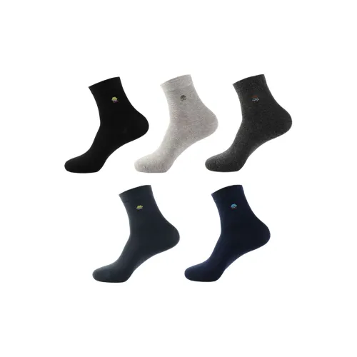 JINGYE Смешанные цвета 5 пар мужские носки MID до икры