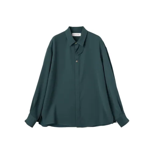 CULLNI FW25 Двойной Ткань Саржа Передняя часть FLY Подбородок TAB Рубашка Унисекс