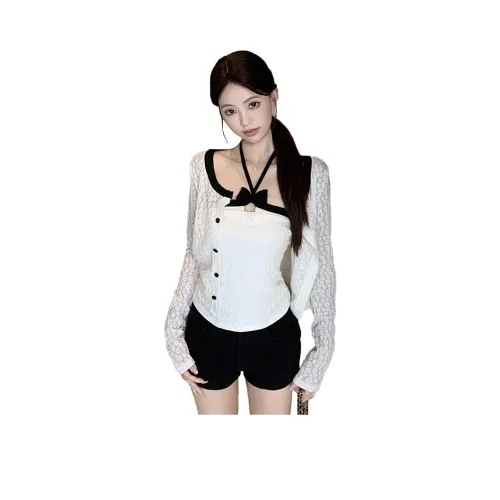 PZHK Светло-абрикосовый топ на бретелях + кардиган женский трикотаж