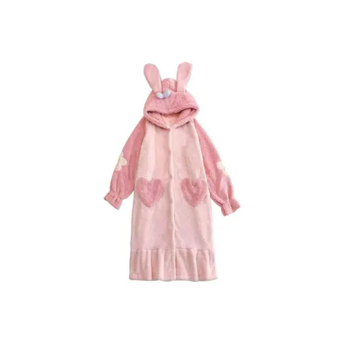 GOYN Розовый Длинный Ушастый Кролик Женские Банные халаты