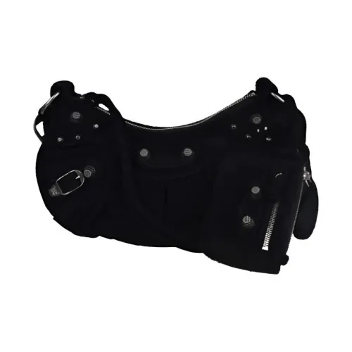 Balenciaga Cagole Холст Плечевая сумка Мини Женская Черная