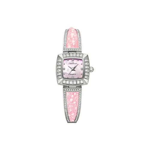 COMLORVEI Кварцевый механизм медный ремешок женские часы жемчужная раковина цвет циферблат часов