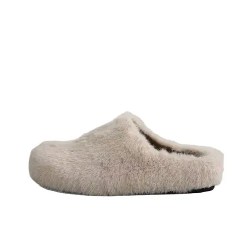 Wuji Резиновая подошва Пушистые тапочки для Женщин