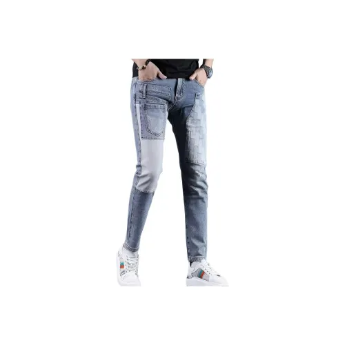 ZMHT Blue Unisex Jeans ZMHT Синий Унисекс Джинсы