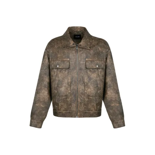 YLDP Кожа Куртка Пальто Унисекс