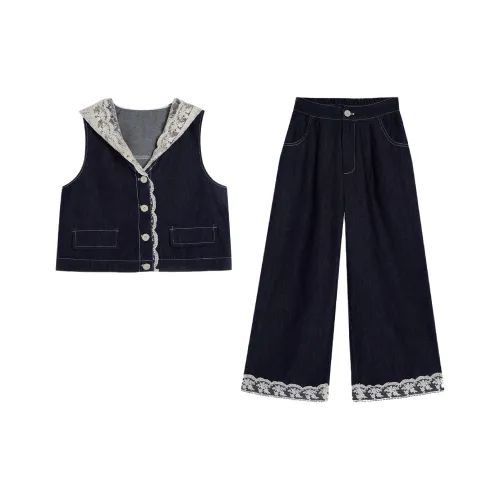 GZQJ Деним Модный Наборы Одежды Женские