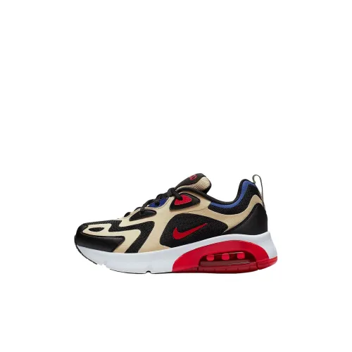 Nike Air Max 200 Low Топ Детские Беговые Кроссовки Черный Красный Желтый