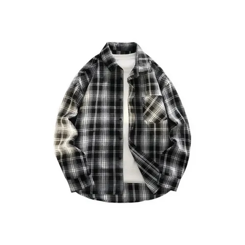 DOUBLEFISH Клетчатая Верхняя одежда Рубашка Унисекс
