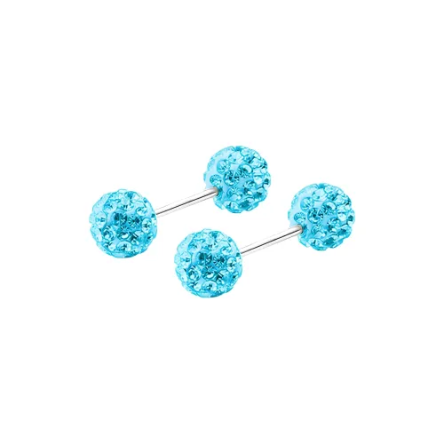 PAYMERY Медицинская Сталь 316L из титана двойная головка ушные повязки унисекс серебристо-белый