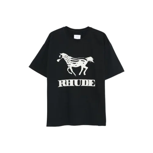 RHUDE Черные Мужские T-Рубашки
