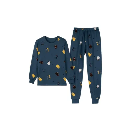 Cotton Gene Синий Кошка Унисекс Термокомплекты