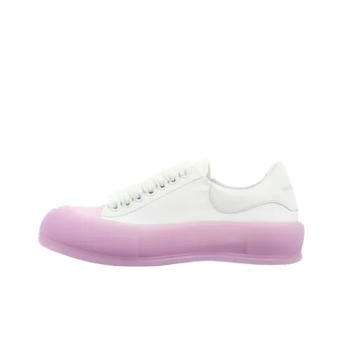 Alexander McQueen Deck Low Топ Стильные Скейтбординги Женские Белые