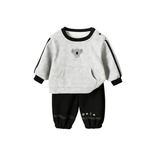GOYN Комплект одежды Серый топ + Черный низ Малыш Комбинезоны Ползунки
