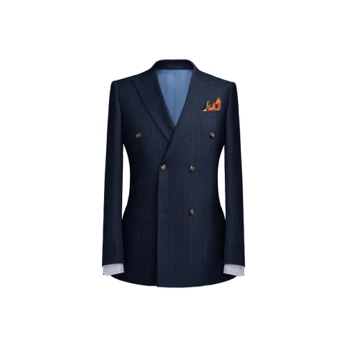 BUSYCON Синий Мужской Деловой костюм