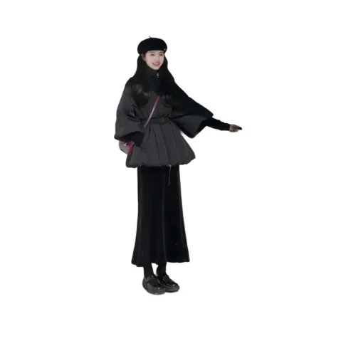 BONAS Черный Женский Пуховик